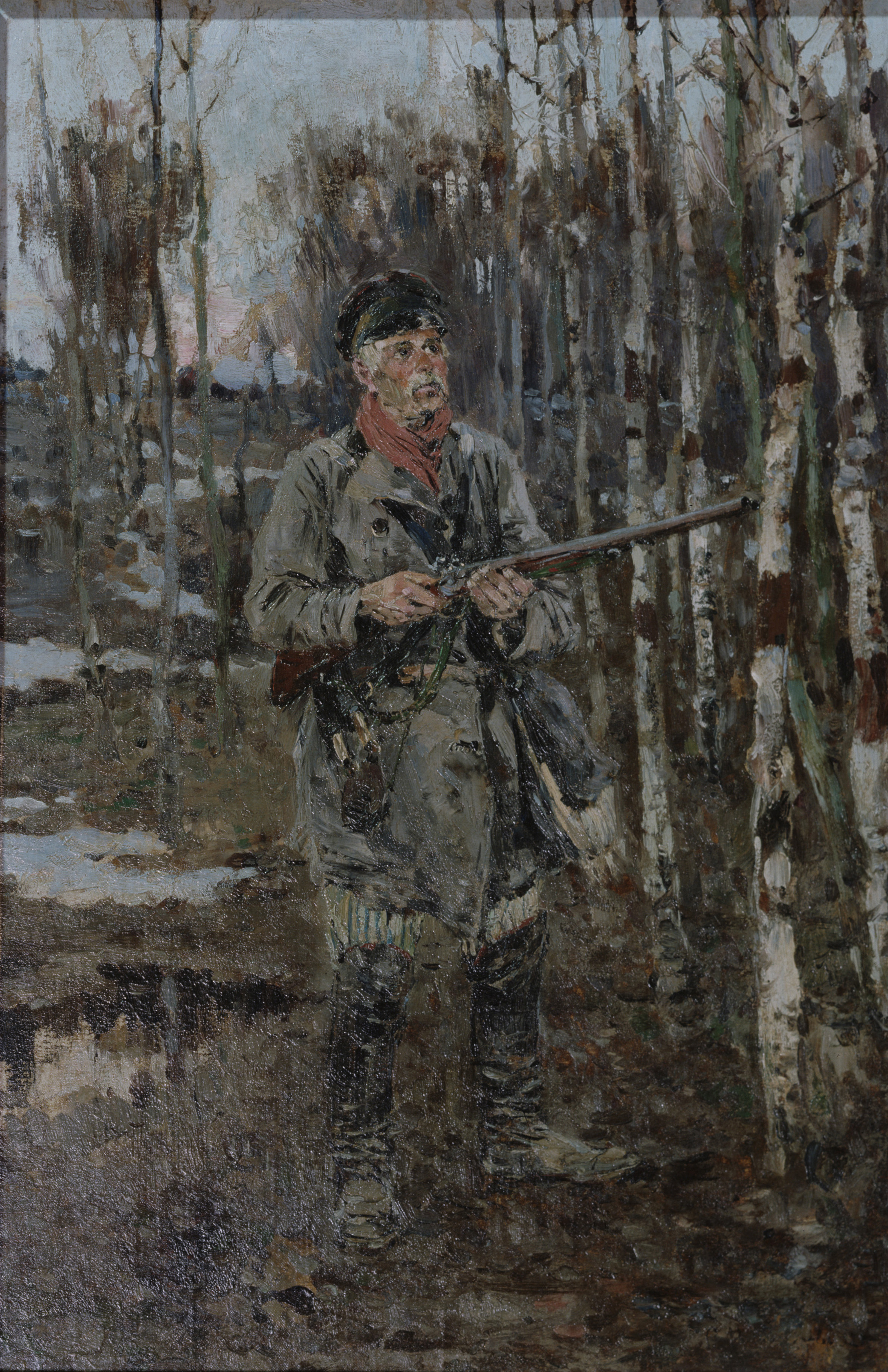 Охотник в лесу