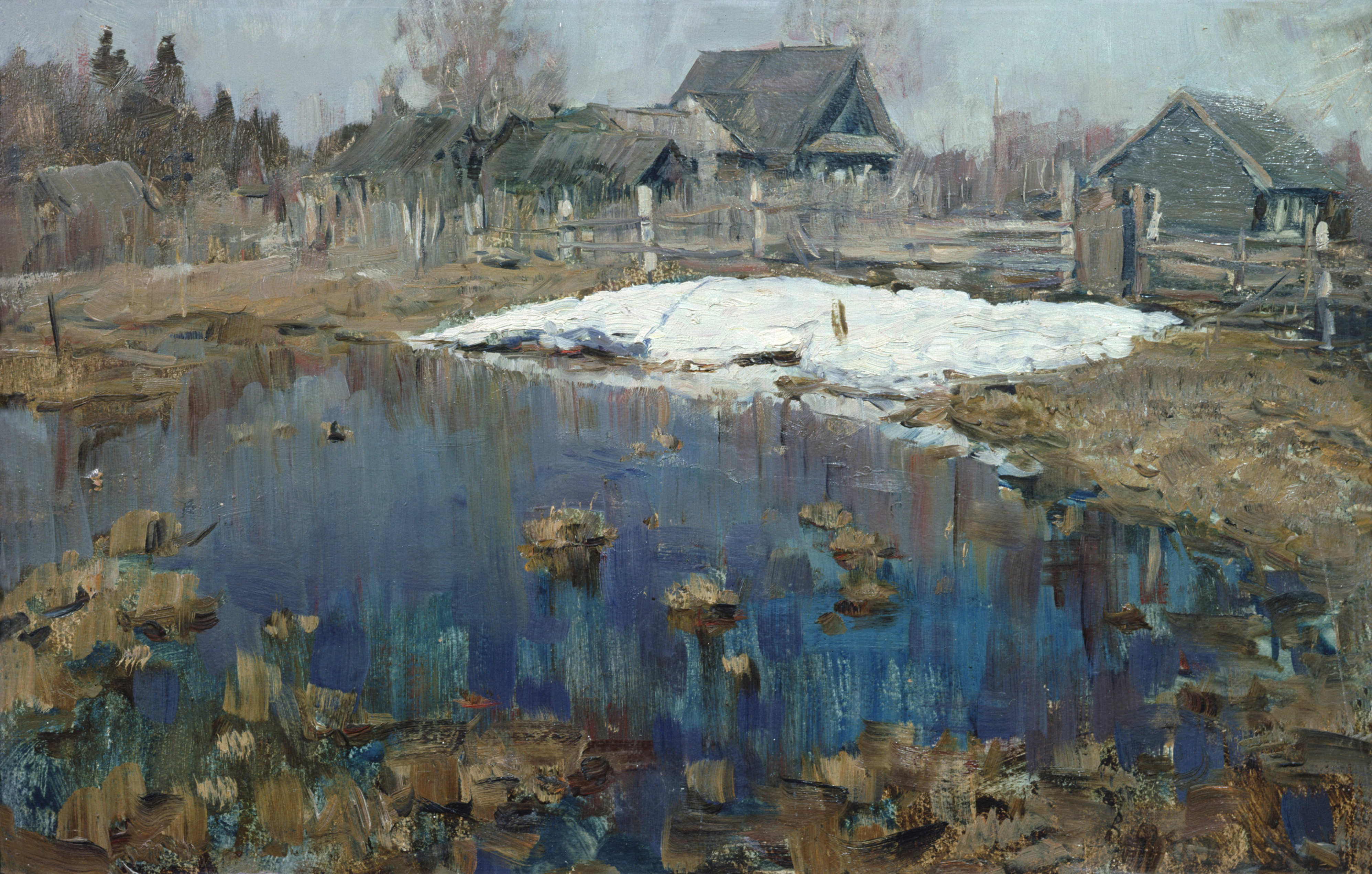 Остатки снега.