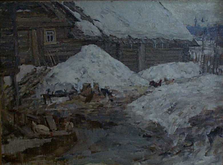 Апрель в деревне.