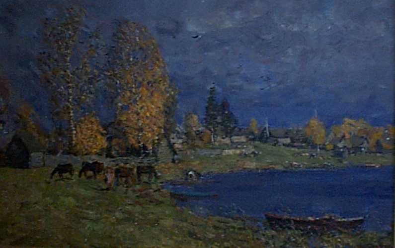 Берег Желнихи. Лошадки.
