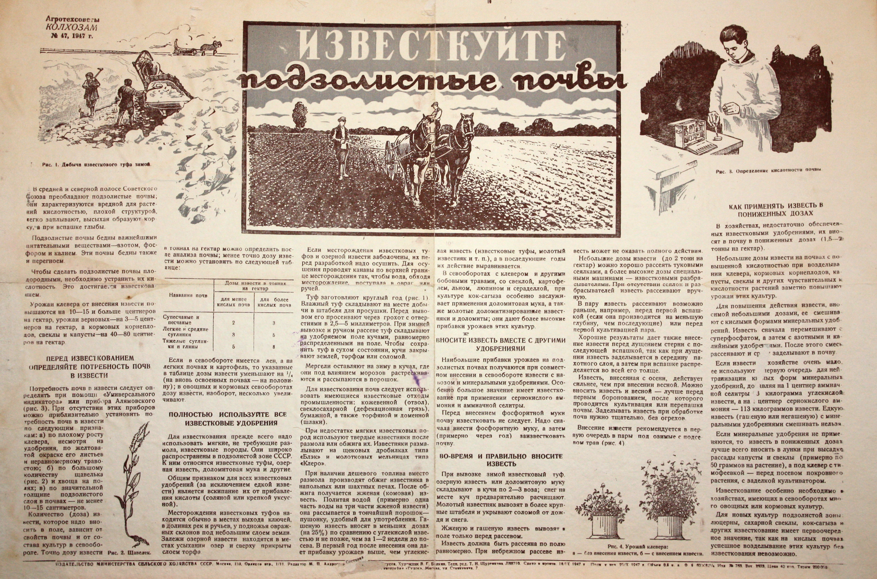 Известкуйте подзолистые почвы. № 47.