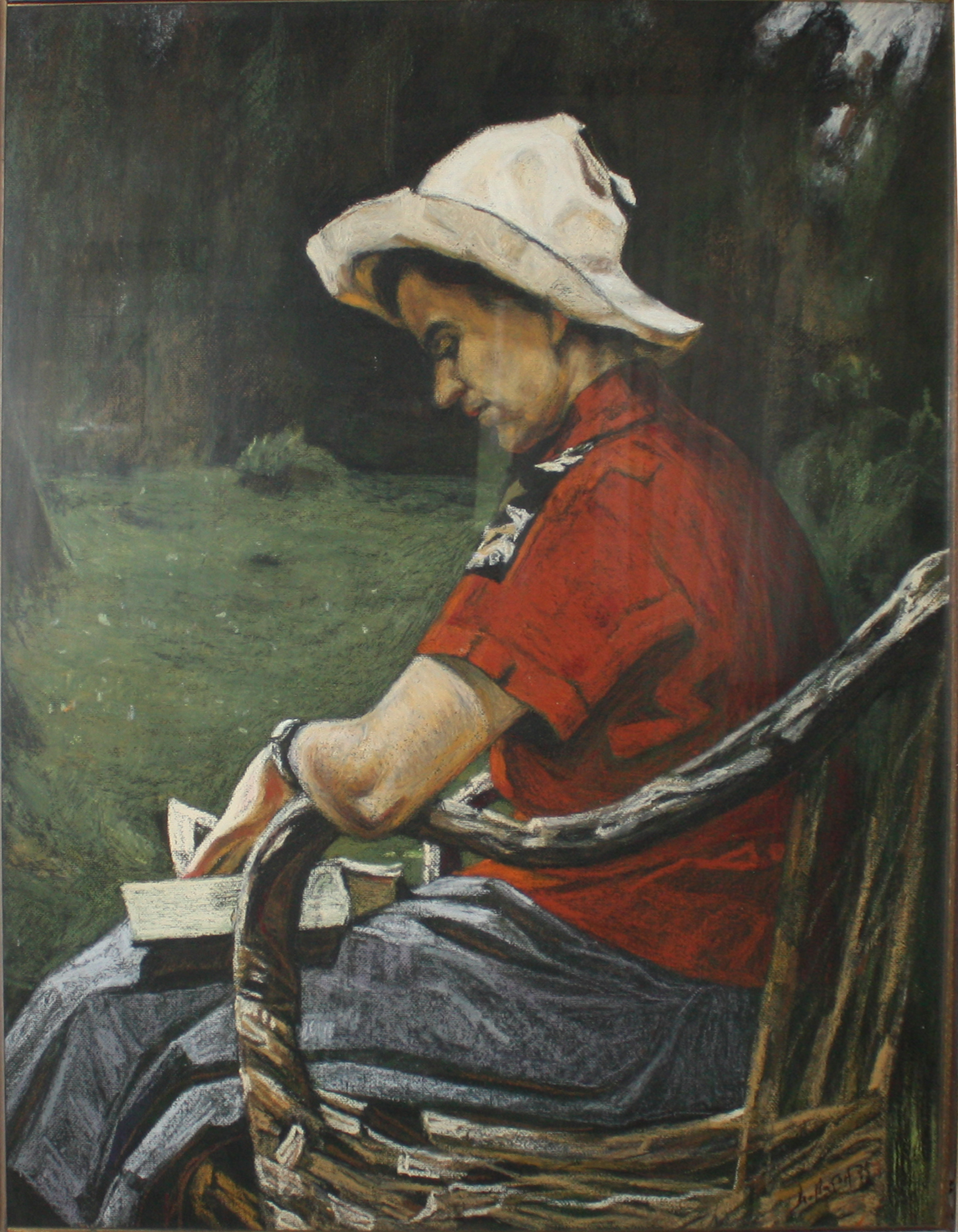 Читающая книгу.