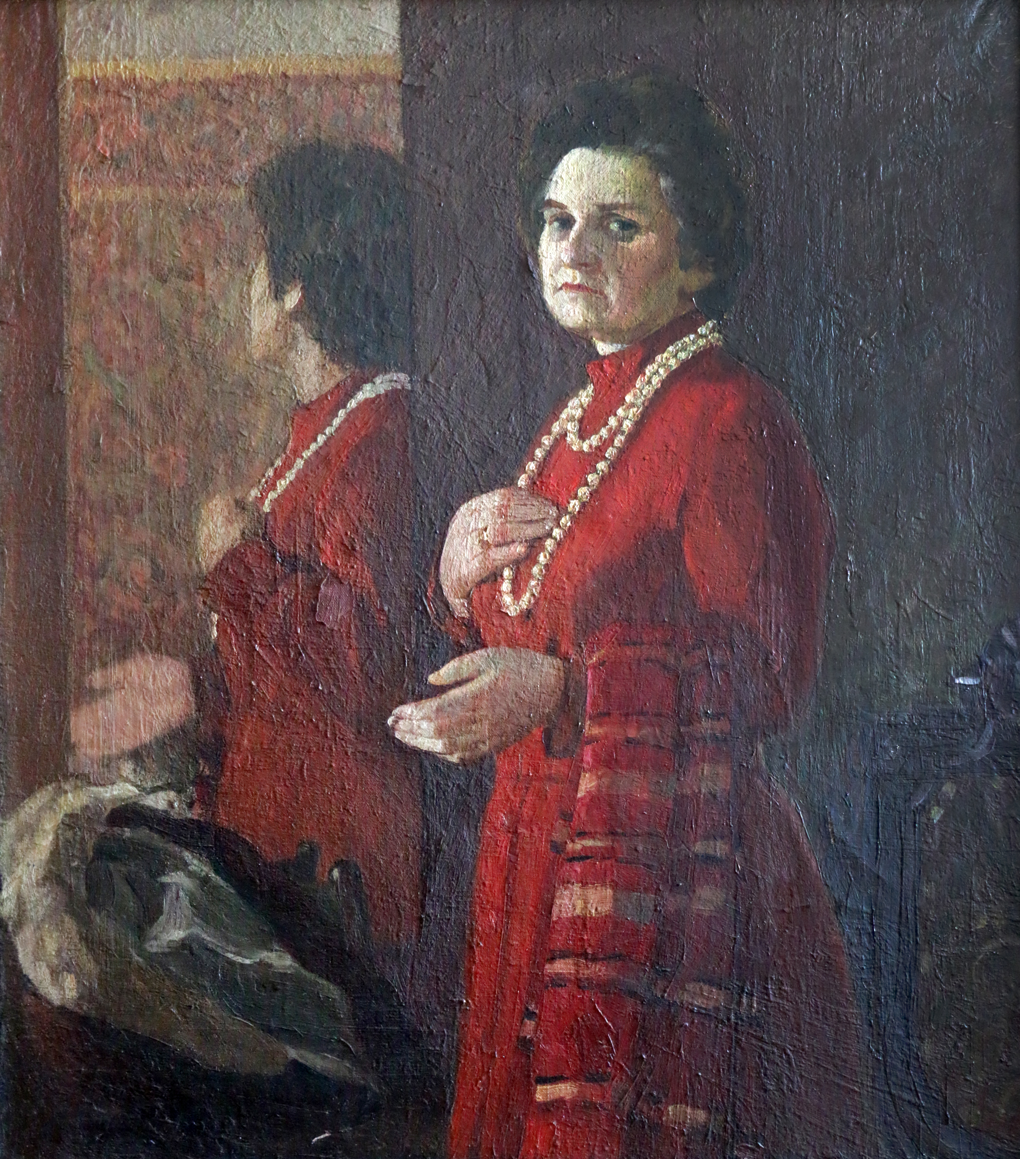 Портрет жены у зеркала.