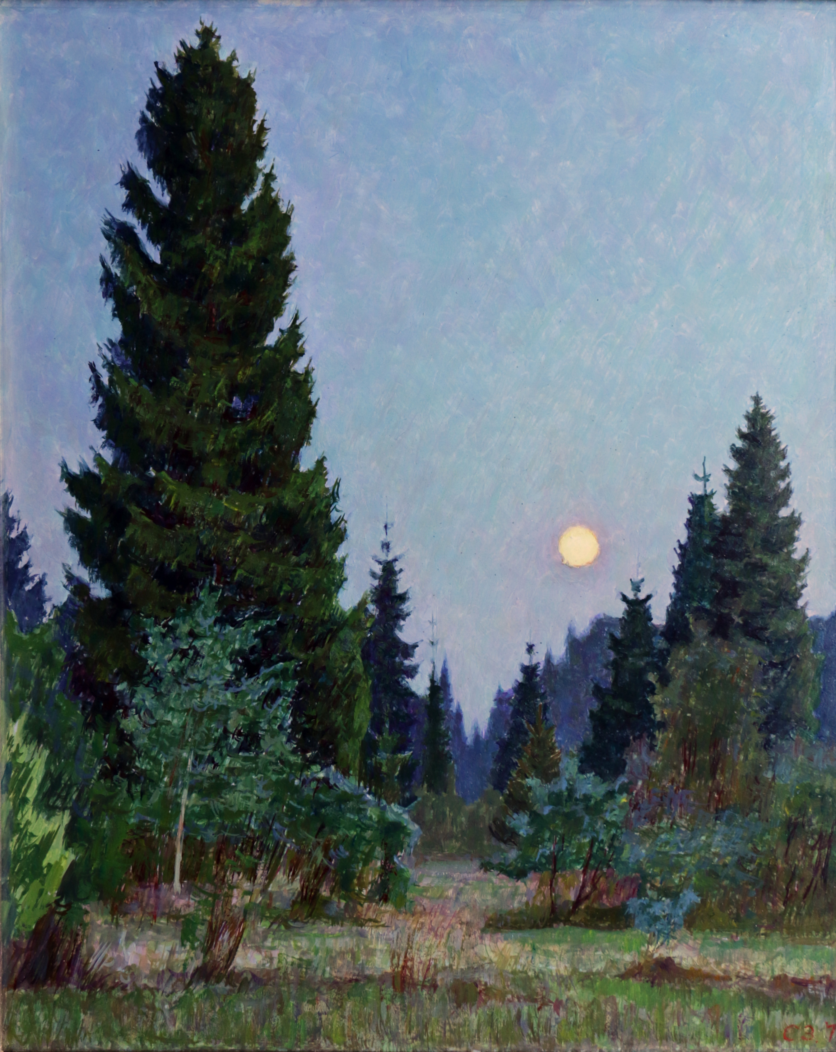 Восход луны.