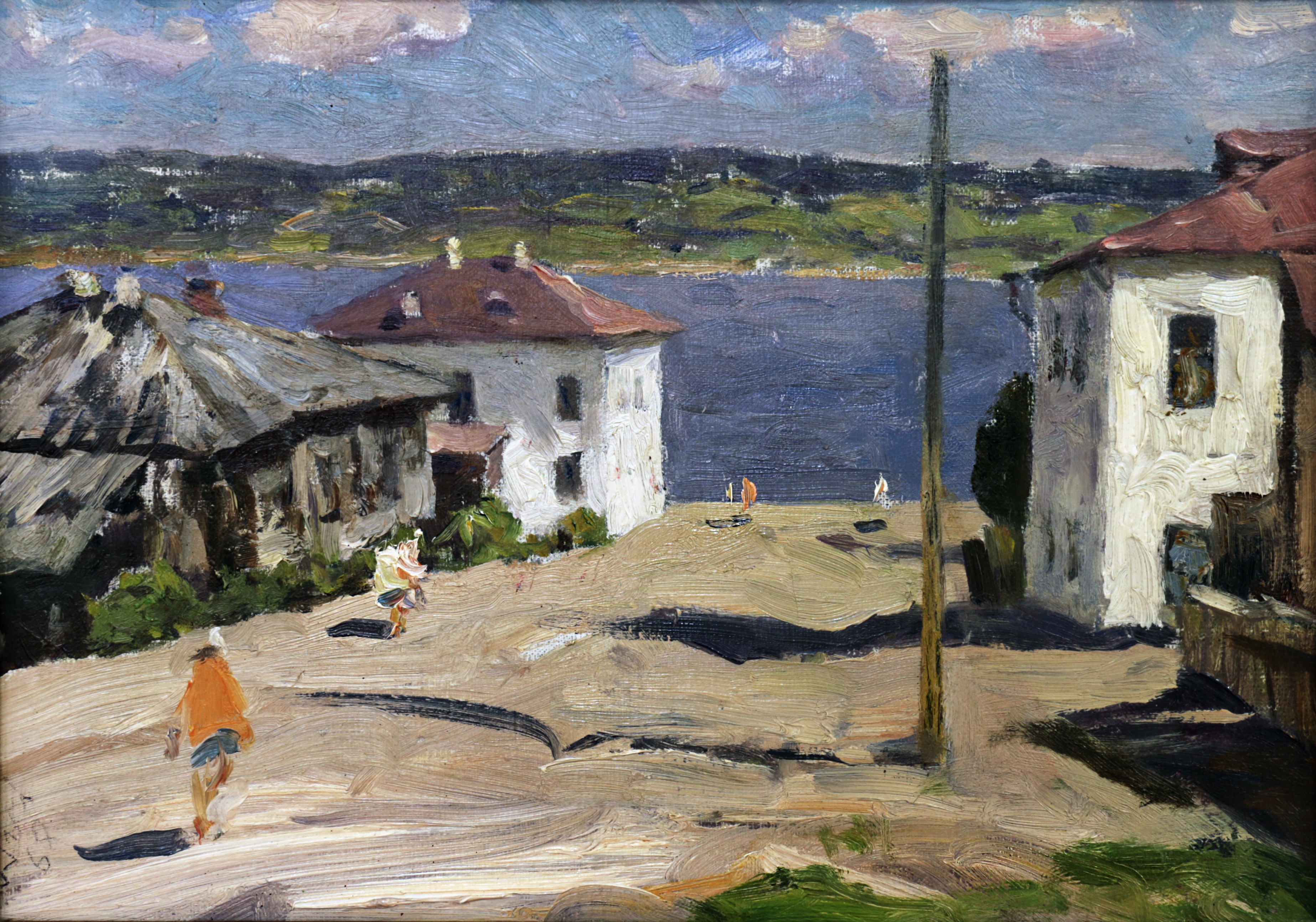 Плес. Этюд. (Улица старого Плеса.)