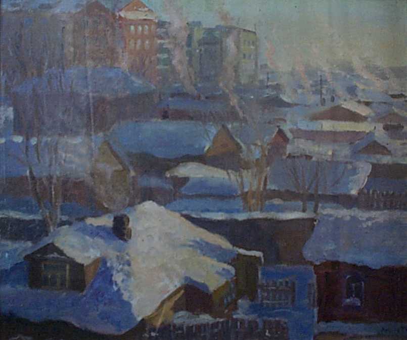 Морозный день.