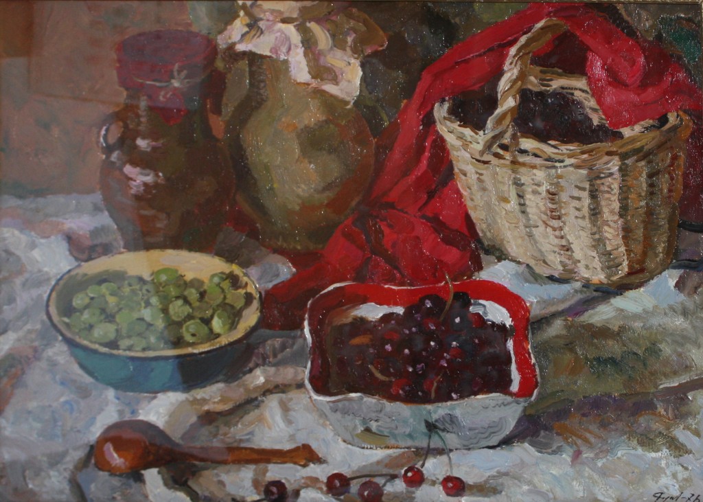 В. В. Родионов. Крыжовник и вишня. 1977, холст, масло, 50х70.jpg В. В. Родионов. Крыжовник и вишня. 1977, холст, масло, 50х70.jpg
