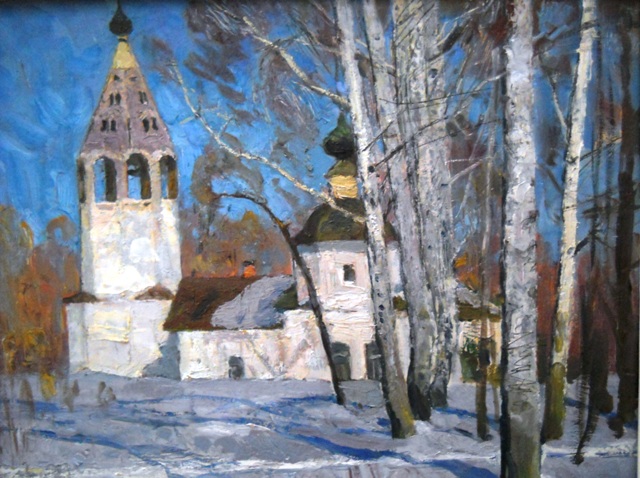 Агеев М.С. Плес. Церковь на г. Свободы. 1985, х.м. art-06.jpg