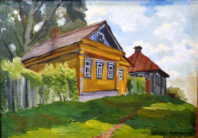 Семенов А.И. Этюд. Плес. Ул. Кирова. 1986, х.м. art-13.jpg