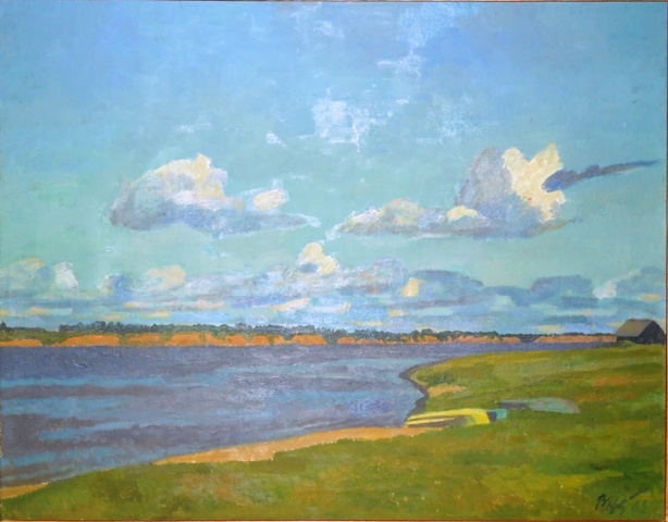 Щербаков Б.В. Волга в ветреный день. 1983, х.м. art-34.jpg