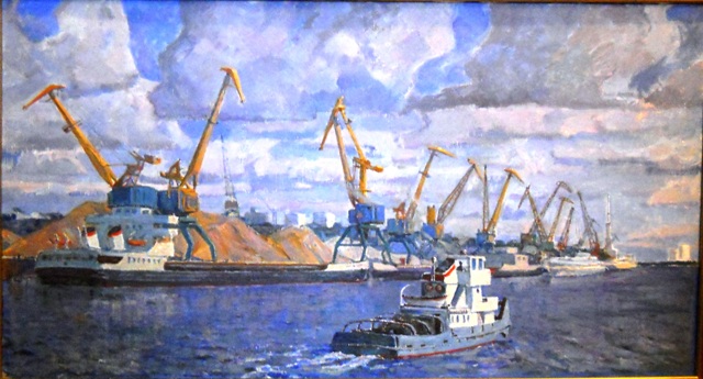 Афанасьев Н.Г. Московский речной порт. 1980, х.м. art-26.jpg