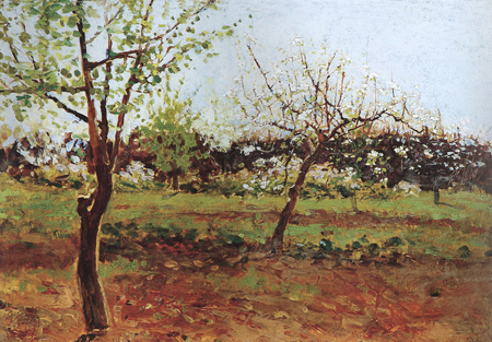 Цветущие яблони. 1896 Холст, масло. 17 x 24 см Национальный художественный музей Республики Беларусь, Минск stat-42-05.jpg